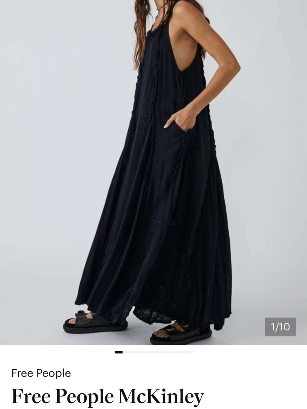 Free people McKinley maxi dress with pockets